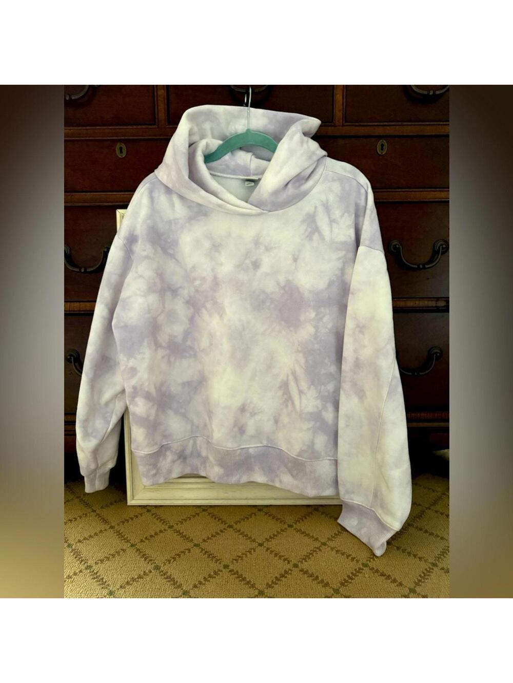 A new day light purple tie dye hooded oversized sweatshirt NWOT XL